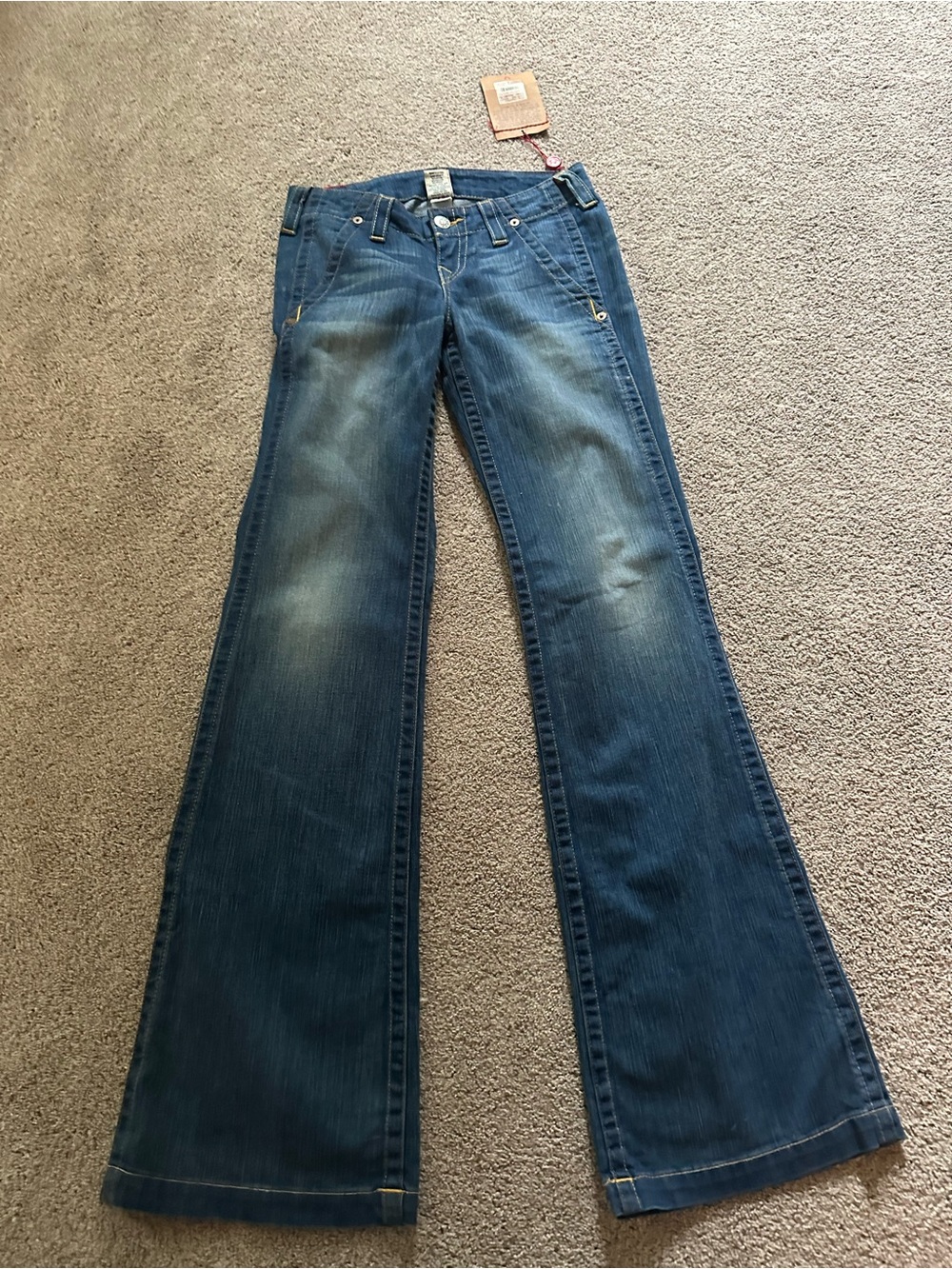 True Religion Low Rise Sammy Wide Leg Jeans
